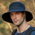 thumbnail image 7 of Sun Hats for Men, Sun-Proof Mesh Breathable Casual Fisherman Hat, Big Brim Outdoor Mountaineering Surfing UPF 50+ UV Protection Caps, Folding Packable, Army Green, 7 of 7