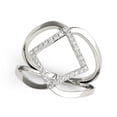 thumbnail image 1 of 14k White Gold Interlaced Design Diamond Ring 1/5 cttw Size 4, 1 of 4