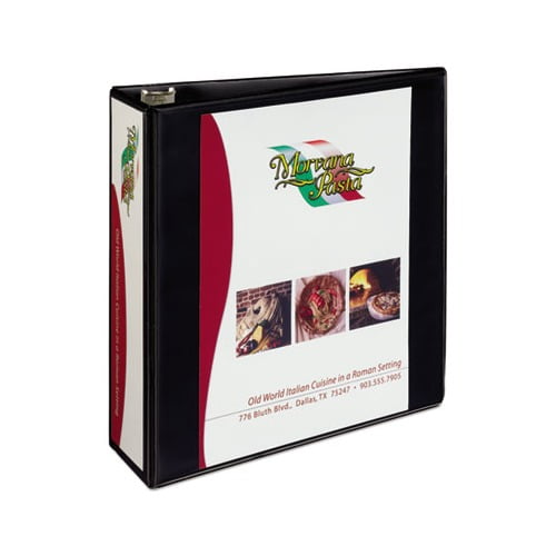 Heavy-Duty Non Stick View Binder with DuraHinge and Slant Rings 3 Rings, 3" Capacity, 11 x 8.5, Black, 5600