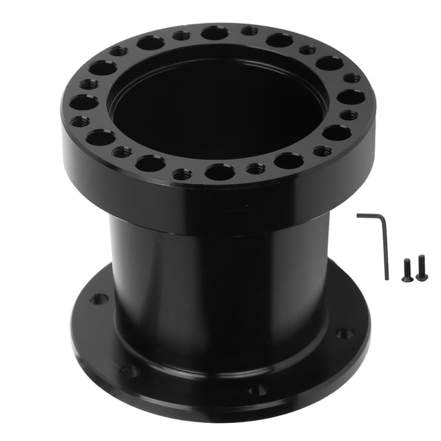 3in Steering Wheel Quick Release Hub Adapter Disconnect Heightening Universal for Car Black
