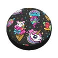 thumbnail image 3 of Easygdp Cat Icecream Automobile Tire Dust Cover, 14-17in Spare Tire Cover Universal Fit for Trailer, Car, Truck, SUV, Jeep - 16 inch, 3 of 9