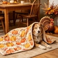 thumbnail image 5 of Celsvanis Fall Throw Blanket Pumpkin Leaf Print Soft Flannel Cover Multipurpose Cozy Blanket for Sofa Bed Indoor Home Thanksgiving Seasonal Decor 27.5"x39.5", 5 of 6