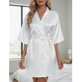thumbnail image 1 of Batas Para Novias, Damas, Sin Bordado Pijamas Dama Satin Modelo Champán Talla XL, 1 of 4