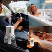 Car Aroma Diffuser,100ml Milk-Aromas Essential Oil Mist Aroma Machine for Gift, 3 Mode Mini Smart Car Air Freshener Spray for Car with Touch Switch