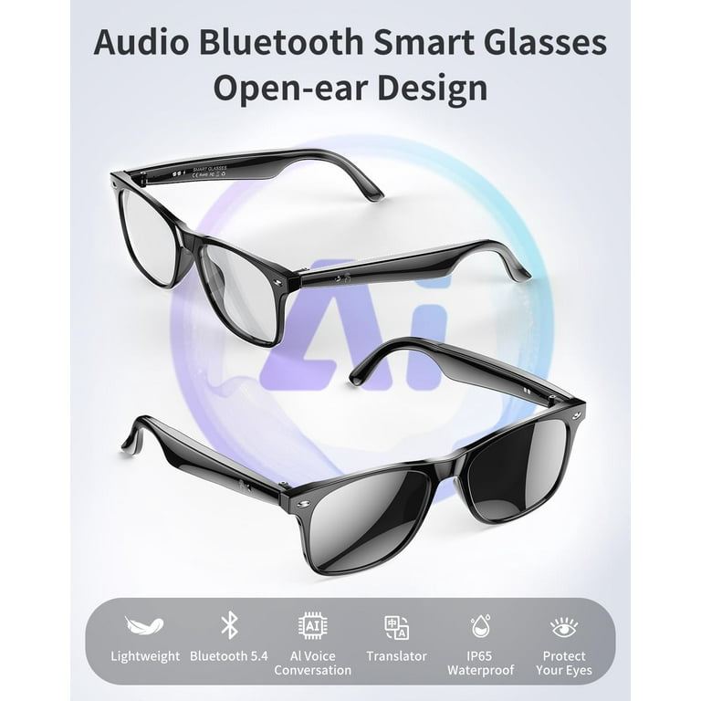 Smart Audio Sunglasses with Open-Ear Headphones, AI Translation Bluetooth Amazon.com: OhO sunshine AI Translation Smart Glasses with  main image 2
