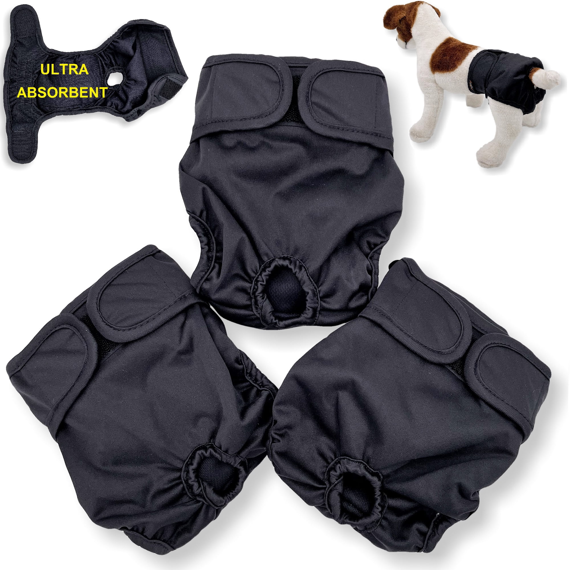 Leak Proof Female Dog Diapers 4 Layers of Pads Washable Small Large