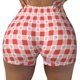 thumbnail image 2 of Fotbe Checkered Christmas With Snowflakes Shorts Sin Costuras – Shorts Deportivos de Cintura Alta para Mujer, Elásticos para Gimnasio, Yoga, Running o Ciclismo-XX-Large, 2 of 8
