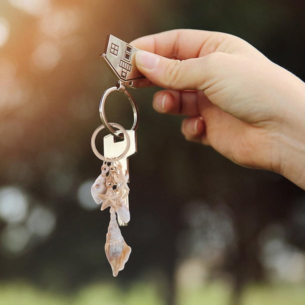 FUTUREORYY Llavero Para Auto Con Náutico Y Charms De Concha Acrílica Para