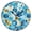 Black, variant on 9.84in Seamless Flowers Pattern PVC Canvas Wall and Table Clock with Canvas Texture, Black or Gold Hands