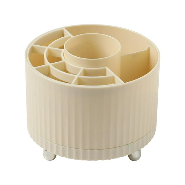 Organizador de brochas de maquillaje, caja de almacenamiento para brochas de maquillaje Amarillo