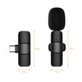 thumbnail image 2 of Riwcyla Wireless Clip,on Lavalier Microphone Omnidirectional Mic 2 1 with Wind Muff Type,C Port Replacement for Android Smartphone Live Stream Interview Recording Video Conference Online Teaching, 2 of 6