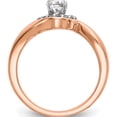 thumbnail image 2 of 14K Rose Gold Peg Set Diamond Semi-Mount By-Pass Engagement Ring (Size 7) Made In India rm2504e-006-raa, 2 of 5