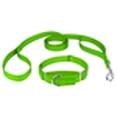 thumbnail image 7 of Country Brook Petz® Hot Green Reflective Nylon Martingale Dog Collar & Double Handle Leash - Small, 7 of 7