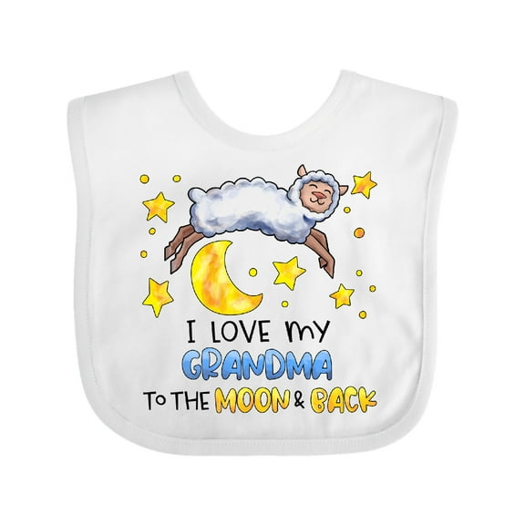 Inktastic I Love My Grandma to the Moon and Back Cute Sheep Boys or Girls Baby Bib