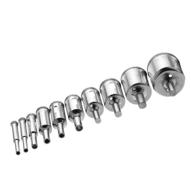 Paquete De 10 Brocas De Diamante, Brocas De Núcleo Hueco De Y Azulejos Herramientas De Extracción De Extractor , Cerámica, P Baoblaze Conjunto de perforador