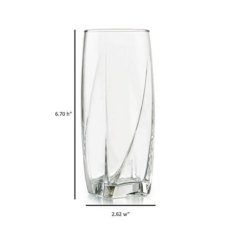 Swatch Tall Drink Glass, Set of 2 Hand-Painted Italian Crystal