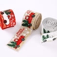 thumbnail image 4 of Red Burlap Ribbon Wired Ribbon Christmas Wrapping Ribbon for Christmas Crafts Decoration, Floral Bows Craft, Ribbon Portable Eco-friendly Christmas Printed Ribbon for Christmas, 4 of 8