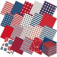 thumbnail image 1 of Paquete de Telas Ganeen 60 Piezas 25x25 cm para Patchwork Patriótico, 1 of 5
