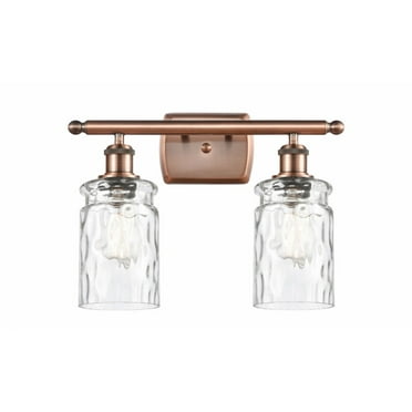 516-2W-AC-G352-LED-Innovations Lighting-Candor-7W 2 LED Bath Vanity in Industrial Style-16 Inches Wide by 12 Inches High   Antique Copper Finish with