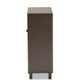 thumbnail image 5 of Skyline Decor Dark Brown Finished Wood 2-Door Entryway Shoe Storage Cabinet with Bottom Shelf, 5 of 11