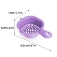 thumbnail image 3 of PEACNNG Home Essentials Fruit Strainers  Berry Strainers  Two-Layer Draining Basket For The Kitchen With Handle  Removable Strainer Draining Basket Pink, 3 of 7