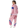 thumbnail image 3 of Meichang Womens 80s Tracksuit 90s Retro Hip Hop Windbreaker Women Tracksuit Sets Colorblock One Piece Outfits Set, 3 of 3