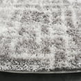 thumbnail image 3 of SAFAVIEH Tahoe Earleen Abstract Shag Area Rug, Ivory/Gray, 6'7" x 6'7" Round, 3 of 10