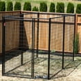 Lucky Dog Welded Wire Outdoor Kennel, Black, 10'L x 5'W x 6'H