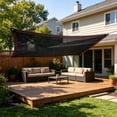 thumbnail image 3 of Hvmvliv Shade Cloth Sun Shade Commercial Outdoor Shade Cover Sand Rectangle Heavy Duty Permeable Backyard Shade Cloth For Pool Garden Sandbox Sunshade for Patio Backyard Black-78x78in, 3 of 6