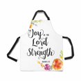 SUNENAT Religious Christian Bible Verse Joy Of The Lord Kitchen Apron