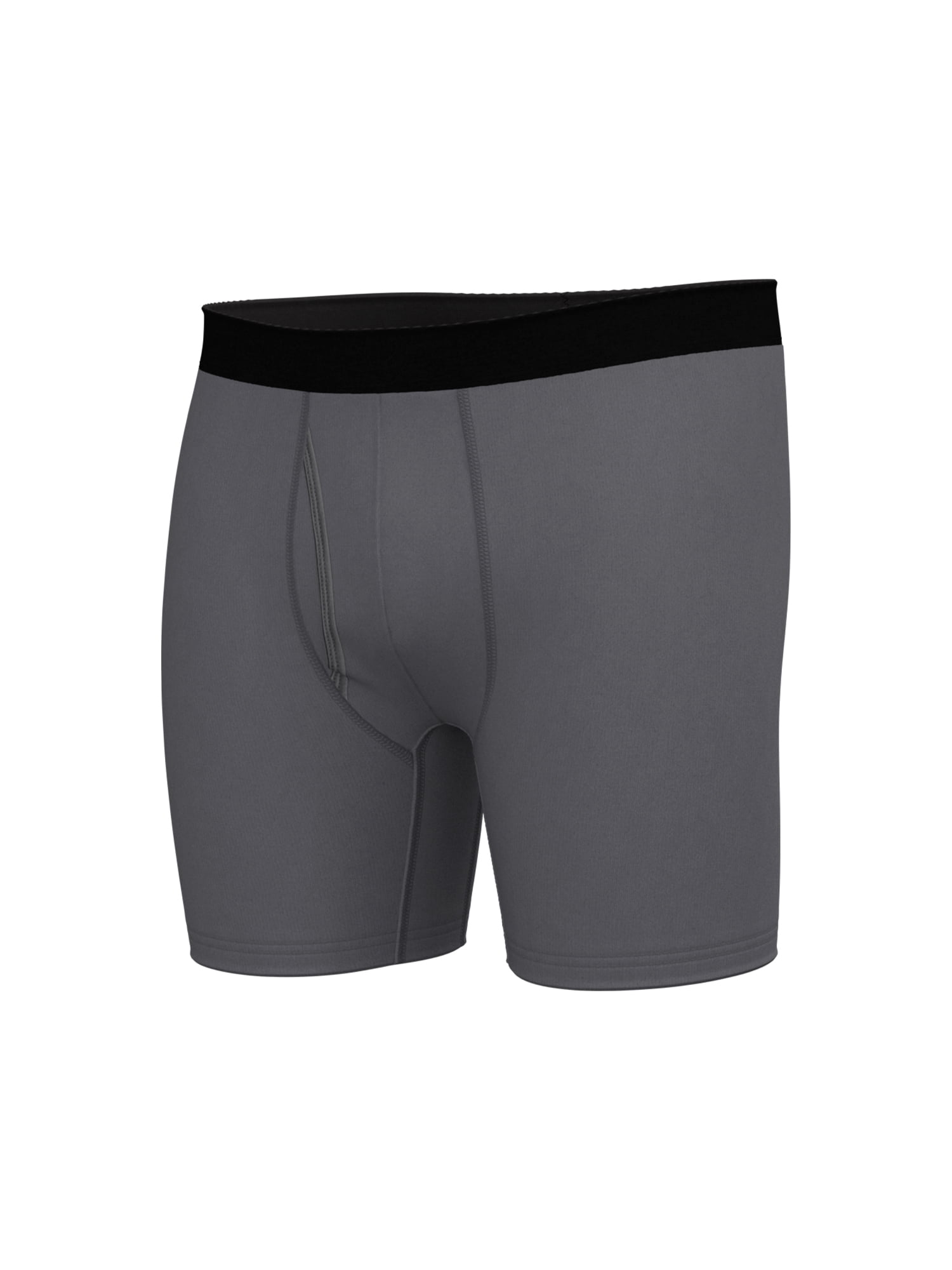 Athletic Works Men's Performance Cotton Boxer Brief, 6 Pack