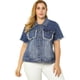 thumbnail image 3 of Chaqueta de mezclilla desgastada Agnes Orinda T XL Azul, 3 of 7