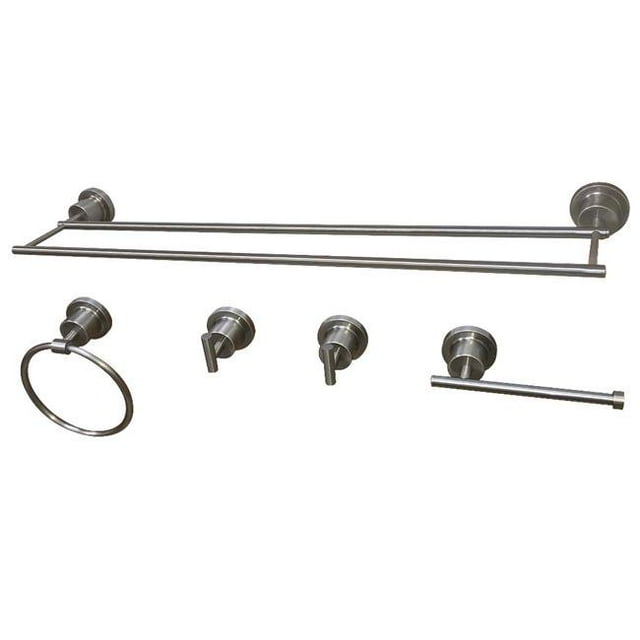Modern Concord 5 Piece Bathroom Accessory Sets - Brushed Nickel