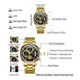 thumbnail image 2 of Reloj Para Hombre Dorado E Impermeable Malubero Nibosi, 2 of 2