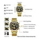 thumbnail image 2 of Reloj Para Hombre Dorado E Impermeable Malubero Nibosi, 2 of 2