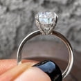 thumbnail image 5 of Cora jewellery 3CT Pear Moissanite Hidden Halo Engagement Ring For Women, 18K White Gold, 5 of 6