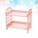 thumbnail image 2 of 2 Layers Assemble Kitchen Desktop Living Room Plastic Finishing Shelf Bathroom Countertop Toilet Storage Shelf Organizer(Pink), 2 of 4