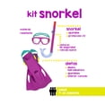 thumbnail image 2 of Juego De Snorkel Buceo Infantil Bestway 7 Años Morado Aletas Ajustables Comódas, 2 of 4