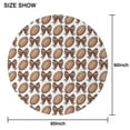thumbnail image 6 of Brown Footballs and Bows Pattern Round Tablecloth 60"x60",Wrinkle Wipeable Table Cloth for Kitchen Dining Room Picnic Patio Party, 6 of 6
