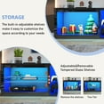 thumbnail image 2 of ChVans Modern LED TV Stand for TVs up to 80" with Adjustable LED Lights/Outlet, High Gloss Entertainment Center with Open Shelves Storage, Media Console TV Stands for Living Room, Game room, Bedroom, 2 of 6