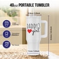 thumbnail image 2 of Daddys Girl With A Big Red Heart. Black Lettering On White Background., 40oz Tumbler, 2 of 7