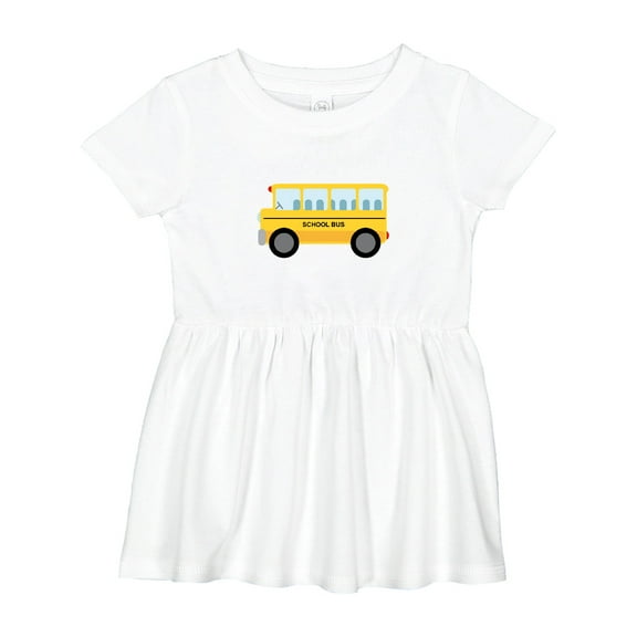 Inktastic School Bus Girls Baby Dress