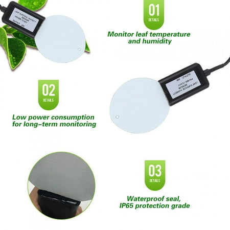 

ESTINK RS485 Leaf Surface Temperature Humidity Sensor Leaf Surface Moisture Sensor Transmitter Testing Tool Leaf Surface Temperature Humidity Sensor Leaf Surface Humidity Sensor