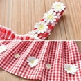 thumbnail image 4 of XBASW Kids Baby Halter Princess Dresses Flowers Girls Tutu Party Dress Toddler Beach Plaid Sundress for Summer 1-6Y, 4 of 8