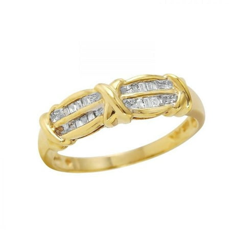 Foreli 0.13CTW Diamond 10k Yellow Gold Ring