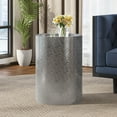 thumbnail image 2 of GDF Studio Rache Modern Round Accent Table with Hammered Iron, Silver, 2 of 5