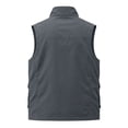 thumbnail image 5 of GrmtClth Vest for Men Soft Lightweight Zip Up Waistcoat Stand Collar Multi Pockets Breathable Outdoor Cycling Leisure Gilet Gray 2XL, 5 of 7