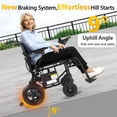thumbnail image 3 of GOKEEP Electric Wheelchairs for Adults Foldable Lightweight, All Terrain Motorized Wheelchair with 240Wh Removable battery, 360° Joystick, Black, 3 of 9
