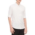 thumbnail image 1 of Camisa de sarga enrollable con Botones Calvin Klein para Hombre Color Blanco Extragrande, 1 of 1