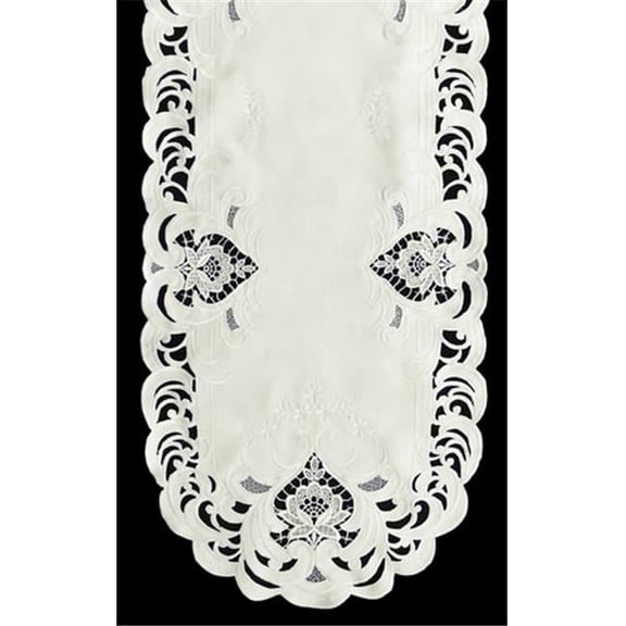 H7889-1 Ivory Elegance Runner, 12 x 65 in.
